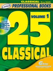 25 classical vol.1 (+CD) for c instruments (treble clef), professional books series 