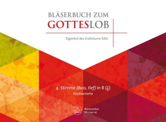 BA11242-45 Bläserbuch zum Gotteslob Diözese Köln für variables Bläser-Ensemble (Blasorchester/Posaunenchor), 4. Stimme in B tief Violinschlüssel (Bassklarinette) 
