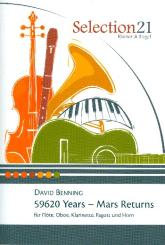Benning, David: 59620 Years - Mars returns für Flöte, Oboe, Klarinette, Horn und Fagott, Partitur und Stimmen 
