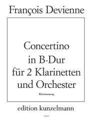 Devienne, Francois: Concertino B-Dur für 2 Klarinetten und Orchester, für 2 Klarinetten und Klavier 