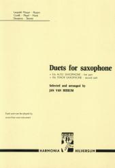 Duets for alto and tenor saxophone score 