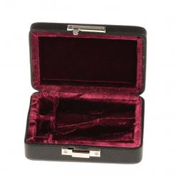 Case for 2 clarinet mouthpieces, leather 