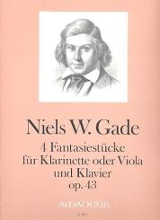 Gade, Niels Wilhelm: 4 Fantasiestücke op.43 für Klarinette in B (Viola) und Klavier 