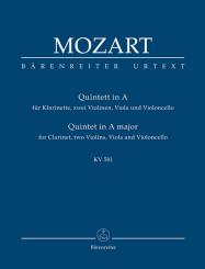 Mozart, Wolfgang Amadeus: Quintett A-Dur KV581 für Klarinette und Streichquartett, Studienpartitur 
