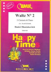 Schostakowitsch, Dimitri: Walzer Nr.2 für 2 Klarinetten und Klavier, Stimmen 