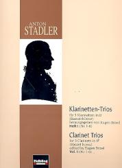 Stadler, Anton: Klarinettentrios Band 1 (Nr.1-3) für 3 Klarinetten (Bassetthörner) 
