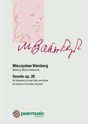 Weinberg, Mieczyslaw: Sonate op.28 für Klarinette in A (oder Viola) und Klavier, Ausgabe enthält beide Solo-Stimmen 