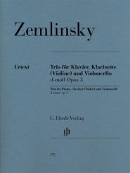 Zemlinsky, Alexander von: Trio d-Moll op.3 für Klarinette (Violine), Violoncello und Klavier, Stimmen 
