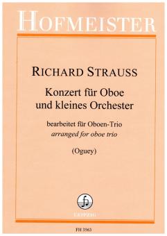 Strauss, Richard: Konzert D-Dur für Oboe und kleines Orchester für 2 Oboen und Englisch Horn, Partitur und Stimmen 
